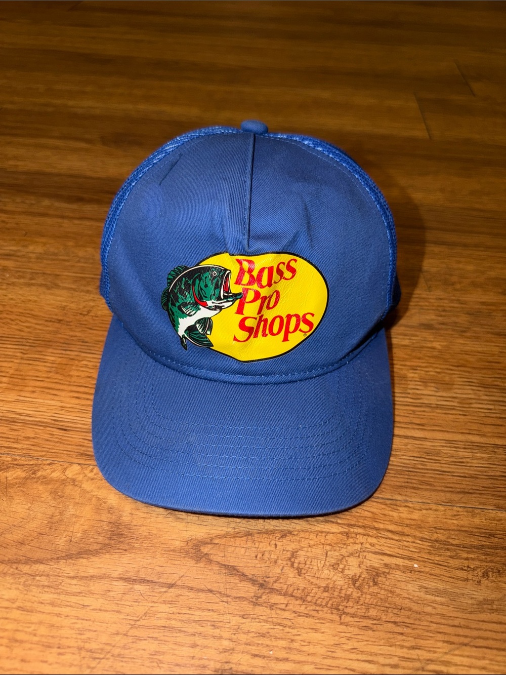 Bass Pro Shops Blue Cap with Yellow Fish Logo